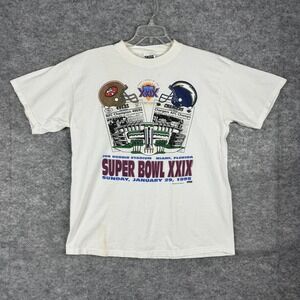 VTG  San Francisco 49ers Shirt XL Super Bowl XXIX Front Pages NFL Football 1995